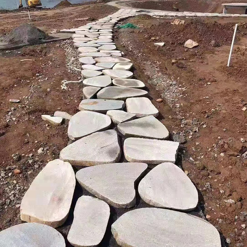 Machine-cut stone pieces for garden.jpg