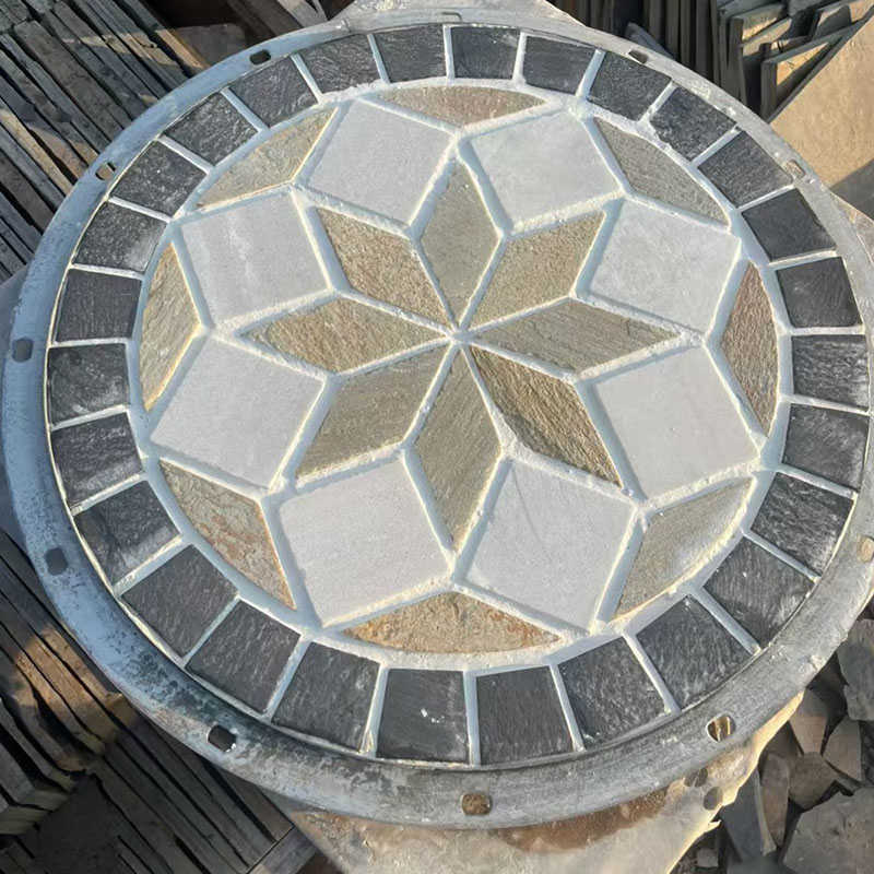 Natural Patterned Slate Flooring, Unique Stone Tiles with Veining