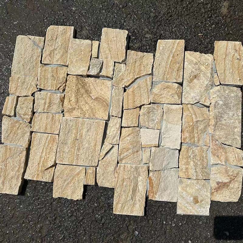 Mesh & Cement Back Natural Stone