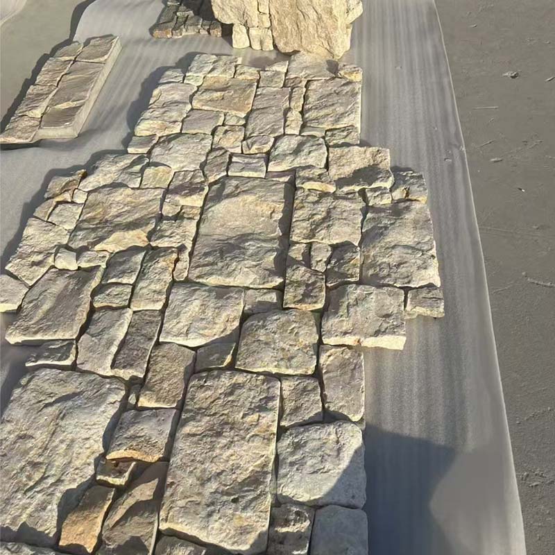 Natural Limestone Mesh & Cement Back | Easy-Install Stone Wall Tiles