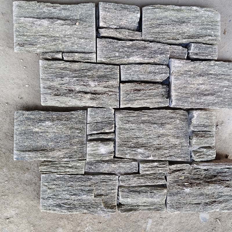 Green Quartz Mesh & Cement Back | Rare Natural Stone Wall Tiles