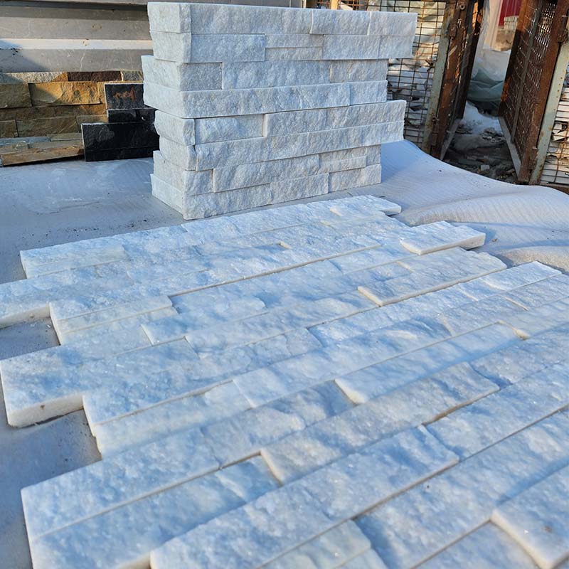 White Quartz Stacked Stone Ledger Panels |