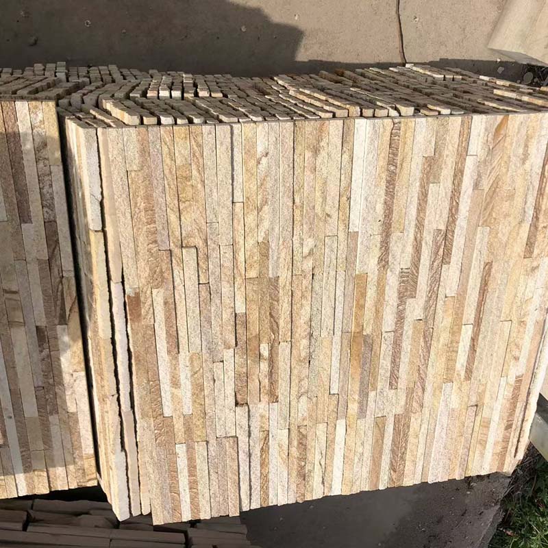 Yellow Wood Grain Ledgestone Exterior |