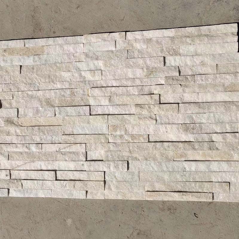 Yellow & White Quartz Wall Panels | Warm & Bright Natural Stone Cladding