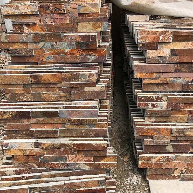 Rough Rusty Slate Wall Cladding | Natural Rustic Stone | Split Face Texture