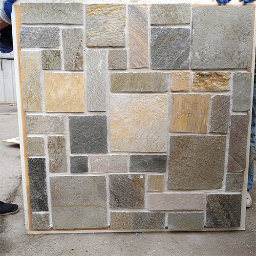 Wood Veining & Warm Amber Tones | Split Face Texture for Rustic Feature Walls, Fireplaces & Exterior Facades