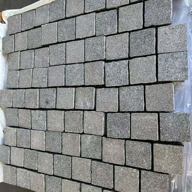 Yi county black grainte cobblestone