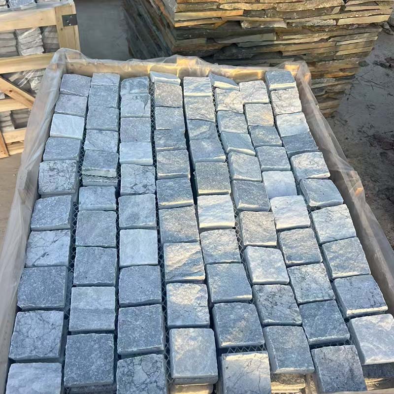 Alaska Grey Quartz Cobblestone | Premium Natural Stone Paving