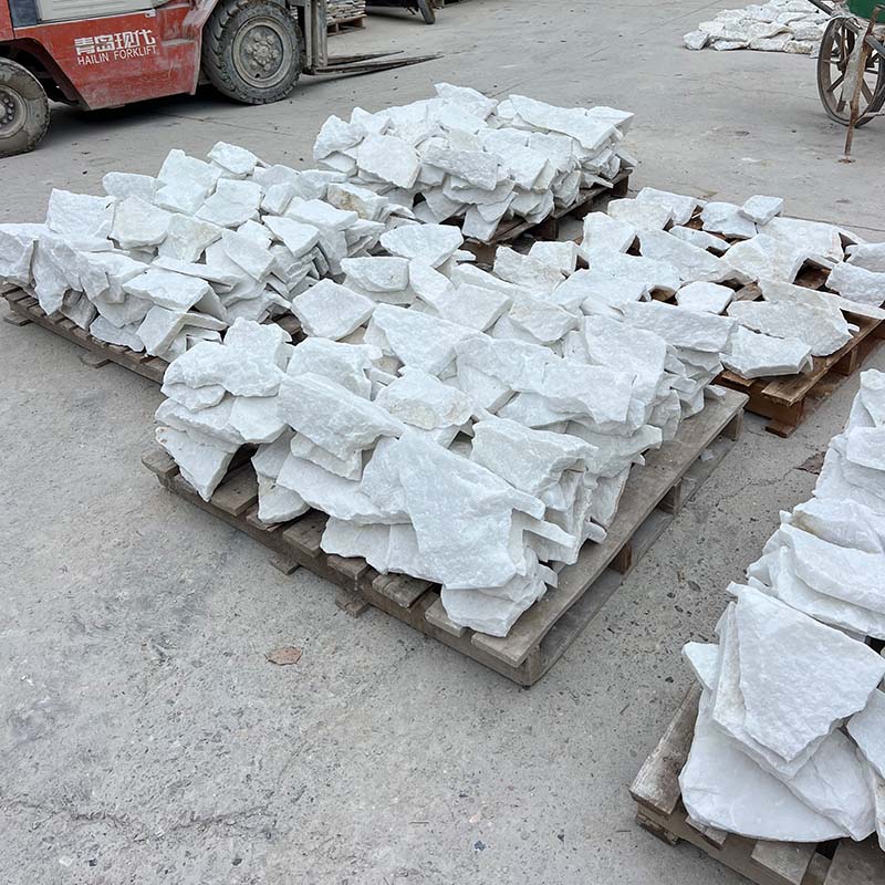 Pure White Quartz Free Form Cladding | Sculptural Natural Stone Walls