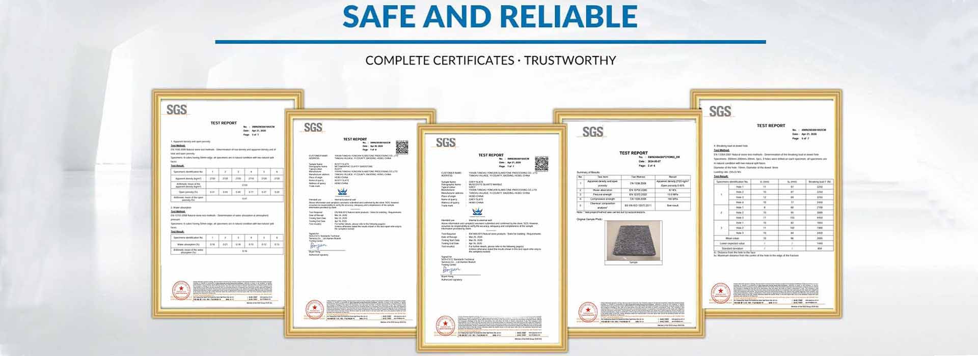 SGS certificate