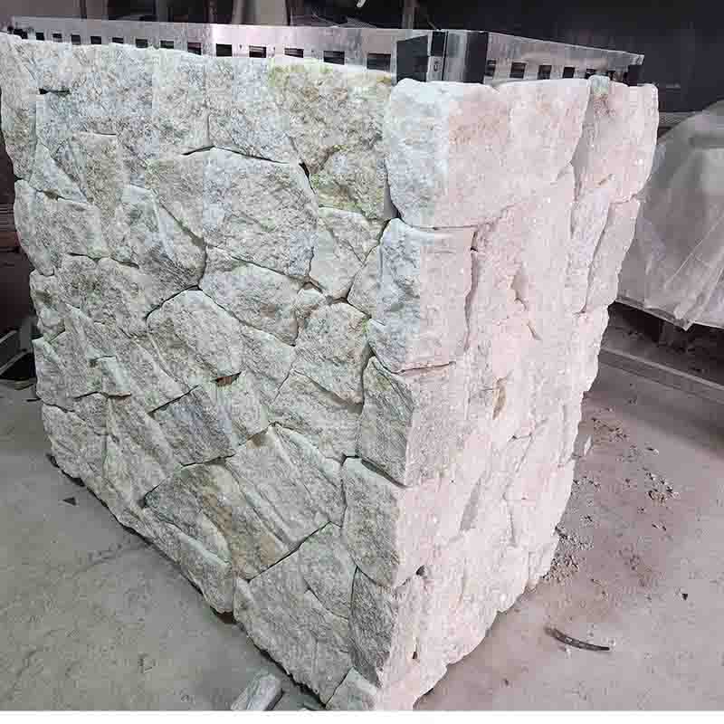 White Pearl Loose Stone | Wall Cladding with Matched Corners