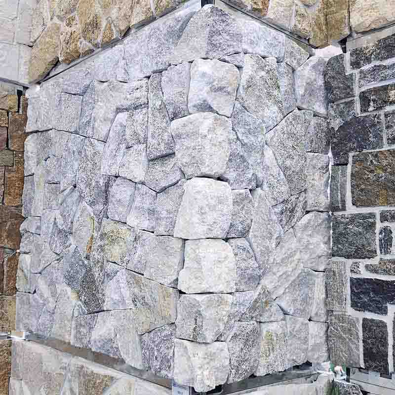 Blue Pearl Free Form Wall Stone | Iridescent Granite Cladding