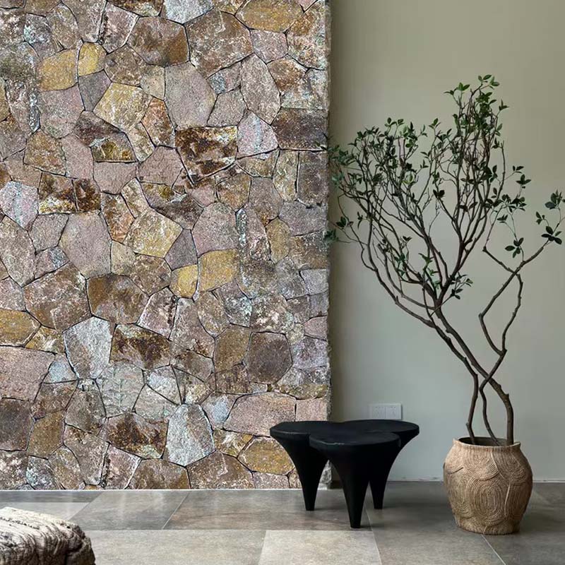 Natural Loose Stone Landscape Design for a Luxury Villa Garden